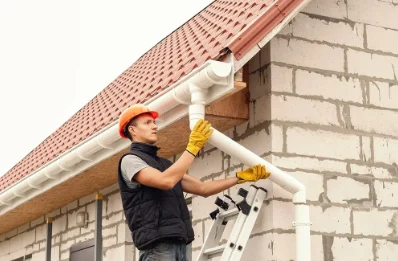 Pose et remplacement de gouttières à Galan
